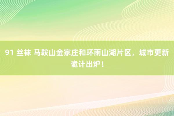 91 丝袜 马鞍山金家庄和环雨山湖片区，城市更新诡计出炉！